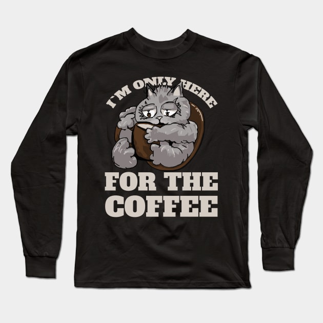 espresso cup cat Long Sleeve T-Shirt by Roocolonia